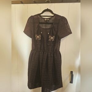 Sheer dark purple dress